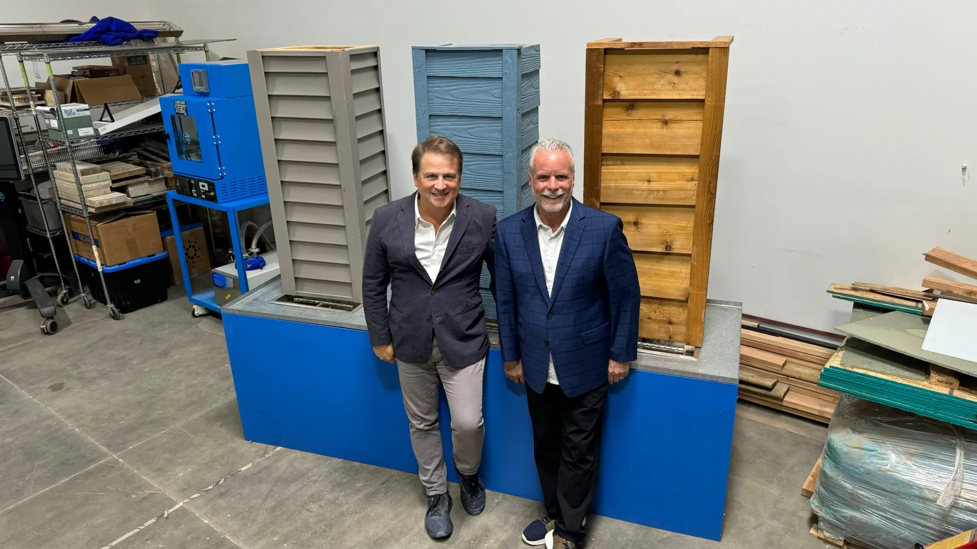 Robert Bedard and Dylan Tinker with CERLOS® siding
