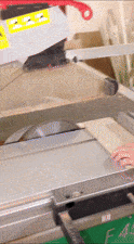 CERLOS® siding being cut on a table saw