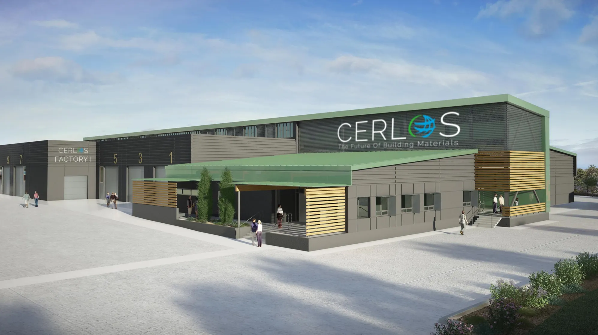 CERLOS® Factory #1 — rendering of the first commercial-scale production facility