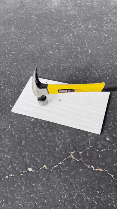 CERLOS® siding tested with hammer impact